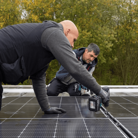 Arbeiten an Solardach