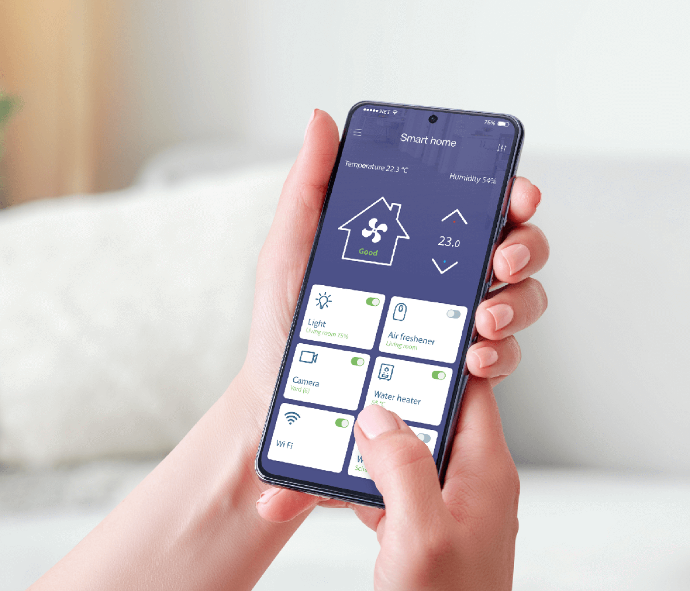 Smart Home Bedienung auf Handy